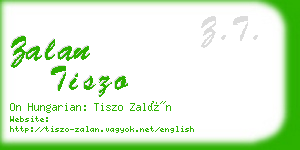 zalan tiszo business card